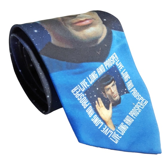 Ralph Marlin Other - Ralph Marlin Mens Vintage Star Trek Spock Tie Blue